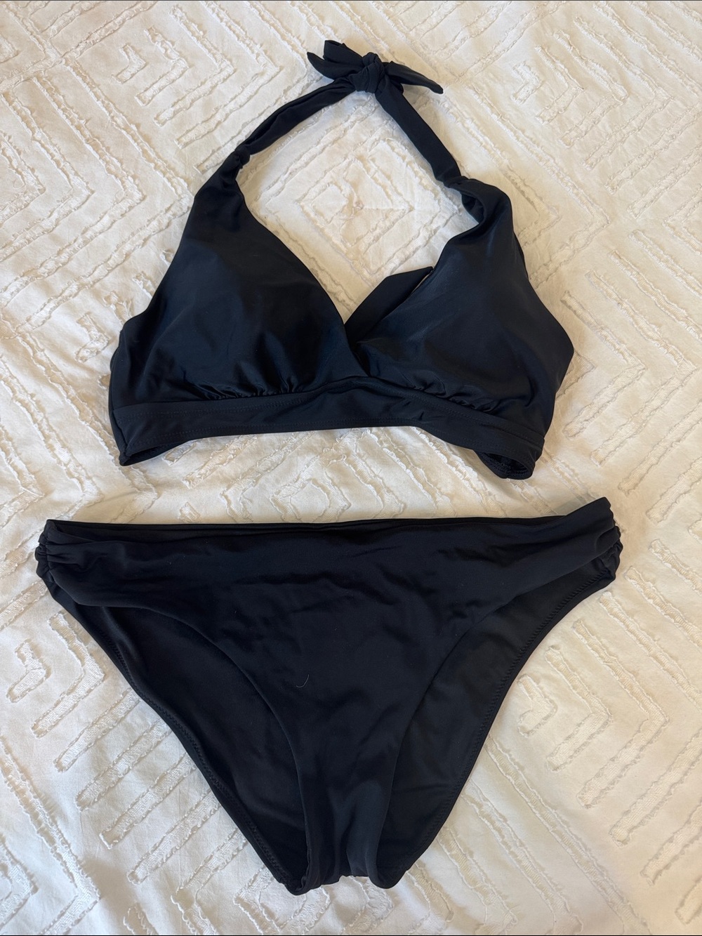 Classic Black Halter Bikini Set - Women Swim